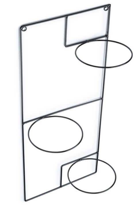 Kwietnik ścienny wiszący potrójny LOFTWykonany z metalu, solidny i wytrzymały kwietnik wiszący na trzy kwiaty LOFT