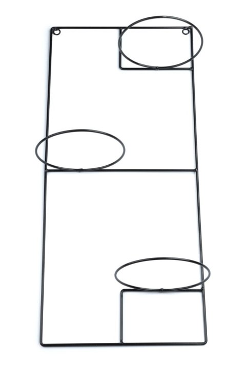 Kwietnik ścienny wiszący potrójny LOFTWykonany z metalu, solidny i wytrzymały kwietnik wiszący na trzy kwiaty LOFT