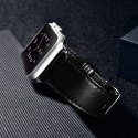 Opaska pasek z naturalnej skóry do Apple Watch 1-3 38mm Leather Vintage ciemnoniebieski