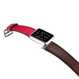 Pasek bransoleta do Apple Watch 42 / 44 / 45mm brązowo-różowy