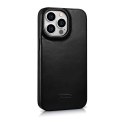 Skórzane etui iPhone 14 Pro z klapką magnetyczne MagSafe CE Oil Wax Premium Leather czarny