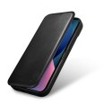 Skórzane etui iPhone 14 Pro z klapką magnetyczne MagSafe CE Oil Wax Premium Leather czarny