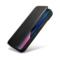 Skórzane etui iPhone 14 Pro z klapką magnetyczne MagSafe CE Oil Wax Premium Leather czarny
