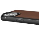Etui pokryte naturalną skórą do iPhone 14 Leather Oil Wax ciemny brąz