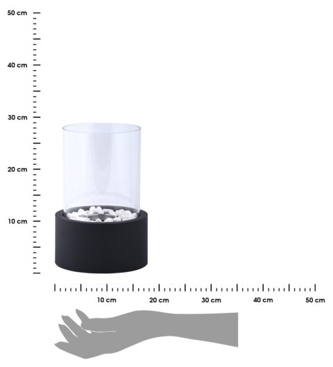 Biokominek tarasowy okrągły 27x19 cm Nowoczesne biopalenisko renomowanej holenderskiej firmy Esschert Design, zasilane bioetanol