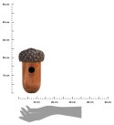 Budka lęgowa domek dla ptaków Ozdobna budka lęgowa wykonana z drewna, domek dla ptaków o kształcie żołędzia, wymiary: 14x25,5 cm