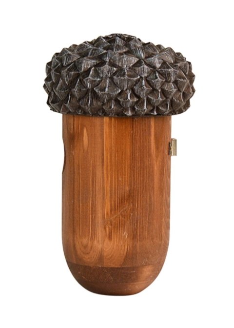 Budka lęgowa domek dla ptakówOzdobna budka lęgowa wykonana z drewna, domek dla ptaków o kształcie żołędzia, wymiary: 14x25,5 cm