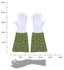 Długie skórzane rękawice ogrodowe