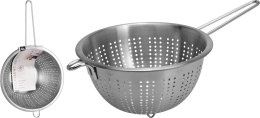 Durszlak kuchenny z rączką 20,5 cm Sitko, cedzak z wygodnym uchwytem wykonane ze stali nierdzewnej w kolorze srebrnym o średnicy