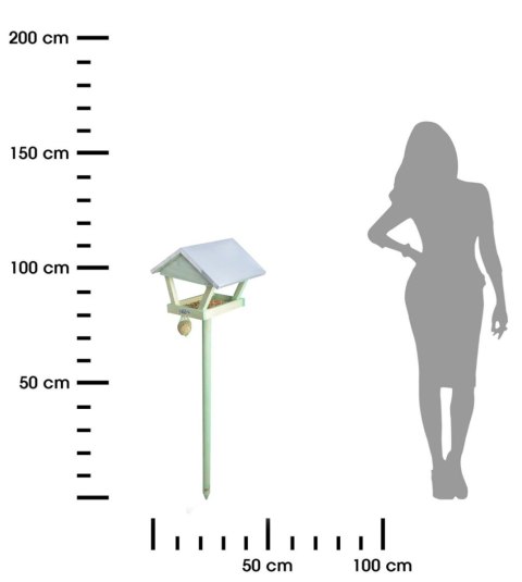 Karmnik dla ptaków stojacy zielony