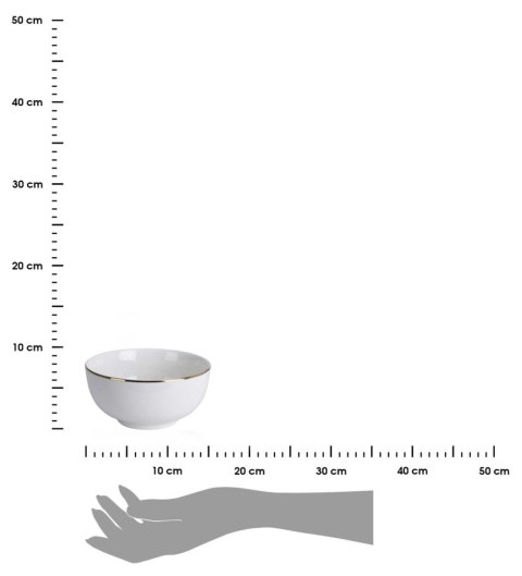 Misa porcelanowa ze złotym rantem 480ml