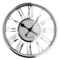 Nowoczesny zegar ścienny srebrny 41,5 cm cm