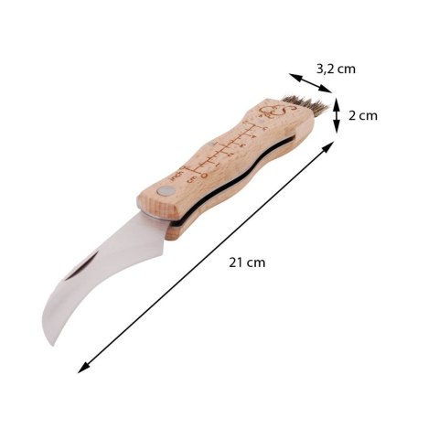 Nóż do grzybów z pędzelkiem