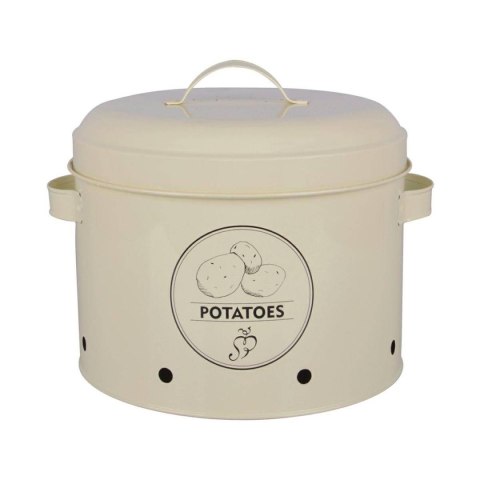 Pojemnik na ziemniaki vintage kremowy