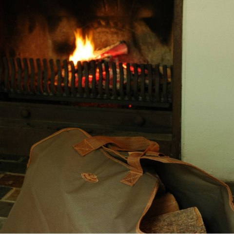 Torba na drewno kominkowe zielona