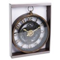 Zegar ścienny koła zębate 26,7 cm Okrągły zegar na ścianę w loftowym wykończeniu z czytelną tarczą o średnicy 26,5 cm