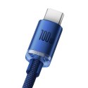 Kabel USB do USB-C Baseus Crystal Shine, 100W, 2m (niebieski)