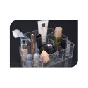 Organizer akrylowy na kosmetyki Pojemnik na akcesoria kosmetyczne z przegródkami, z serii Eleganza z diamentowym wzorem o wymiar