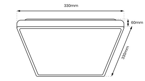 Plafon sufitowy DABAR 17W LED