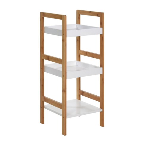 Regał łazienkowy trzypoziomowy 72 cm Funkcjonalny regał do łazienki z 3 półkami, na różne akcesoria, wykonany z drewna bambusowe