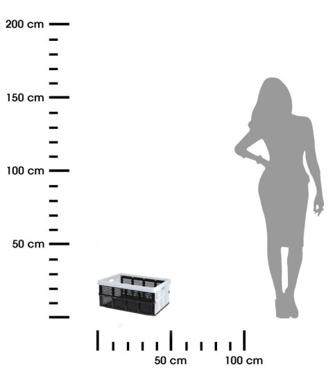 Skrzynka składana biało-czarna 32L