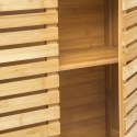 Szafka łazienkowa Sicela wiszącaWykonana z ekologicznego drewna bambusowego, wyposażona w 2 półki schowane za drzwiami, wymiary 