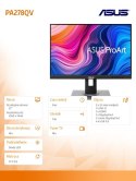 Monitor 27 cali ProArt PA278QV IPS WQHD HDMI DP mDP HUB USB sRGB: 100%
