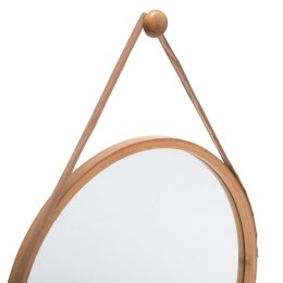 Bambusowe lustro ścienne na pasku 38 cm