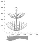 Dwupoziomowy kosz spiralny na owoceWykonana z metalu, dwupoziomowa misa do eksponowania owoców i warzyw w jadalni lub kuchni, sp
