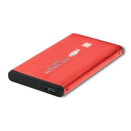 Obudowa na dysk HDD/SSD 2.5 cala SATA3 | USB 3.0 | Czerwona