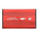 Obudowa na dysk HDD/SSD 2.5 cala SATA3 | USB 3.0 | Czerwona