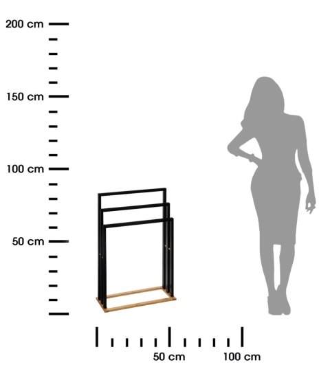 Wieszak na ręczniki Bambou Czarny