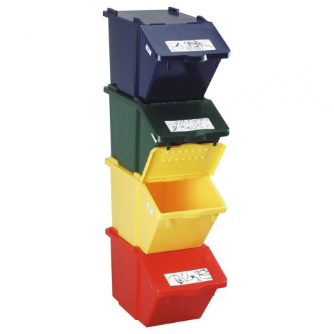 Pojemnik do sortowania odpadów piętrowy - niebieski 45L