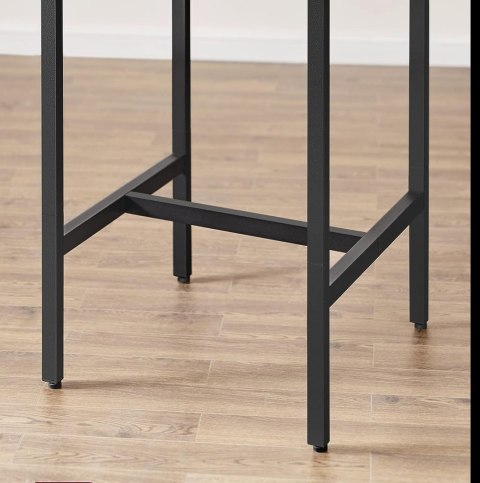 Komplet stół z 2 krzesłami barowymi LOFT Zestaw z wysokim blatem kuchennym i dwoma krzesłami barowymi w rustykalnej kolorystyce 