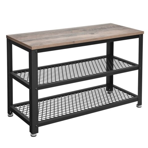 Nowoczesna półka na buty do przedpokojuWykonana z metalu oraz płyty MDF, pojemna i solidna szafka na obuwie do przedpokoju z pół