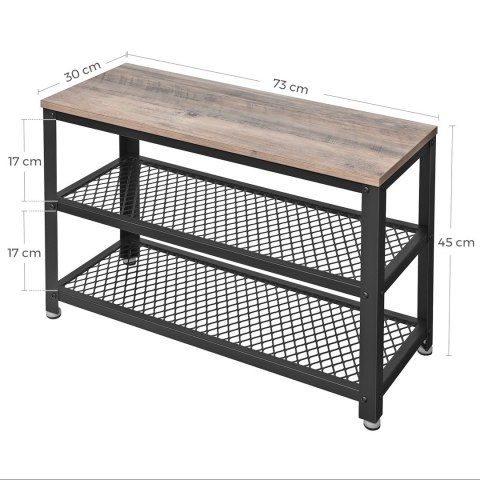 Nowoczesna półka na buty do przedpokojuWykonana z metalu oraz płyty MDF, pojemna i solidna szafka na obuwie do przedpokoju z pół