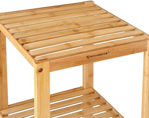 Regał łazienkowy bambusowy BOHO 146 cm Wykonany z bambusu praktyczny i wytrzymały regał w stylu BOHO