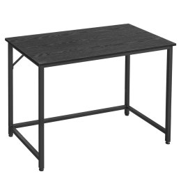 Rustykalne czarne biurko komputerowe LOFT Wykonany z płyty MDF i stalowej konstrukcji biurkowe komputerowe w czarnej kolorystyce