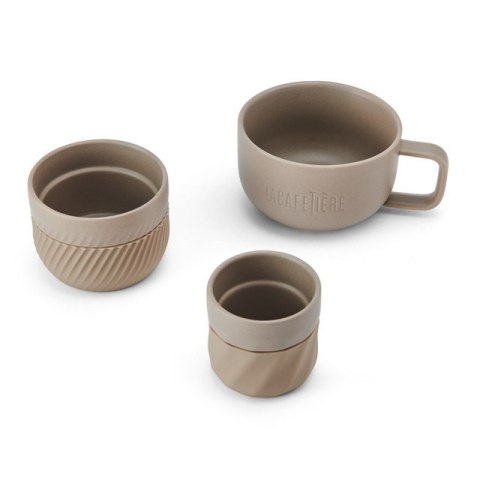 La Cafetiere Kubki do Kawy Beżowe 3 szt.