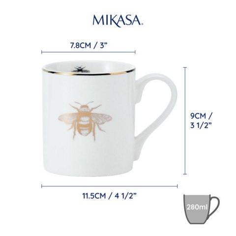 Mikasa Złota Pszczoła Kubek Porcelanowy 280 ml