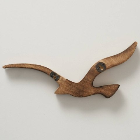 Ozdoba ścienna Mewy drewnianaWykonane z indyjskiej odmiany drewna Mango, naturalna kolorystyka, nowoczesny i oryginalny dodatek 