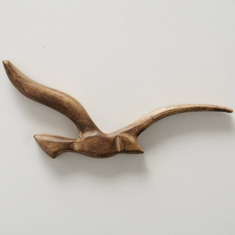 Ozdoba ścienna Mewy drewnianaWykonane z indyjskiej odmiany drewna Mango, naturalna kolorystyka, nowoczesny i oryginalny dodatek 