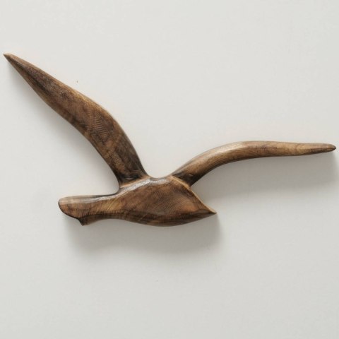 Ozdoba ścienna Mewy drewnianaWykonane z indyjskiej odmiany drewna Mango, naturalna kolorystyka, nowoczesny i oryginalny dodatek 
