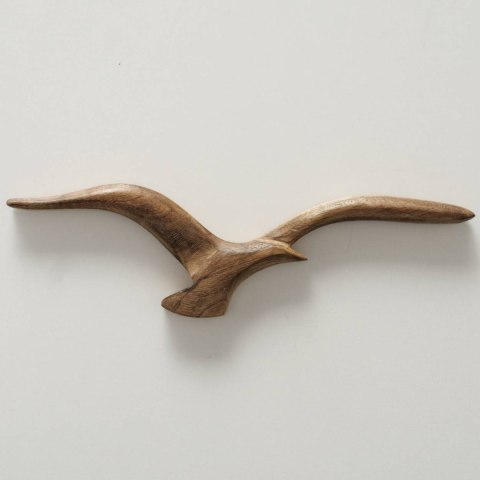 Ozdoba ścienna Mewy drewnianaWykonane z indyjskiej odmiany drewna Mango, naturalna kolorystyka, nowoczesny i oryginalny dodatek 