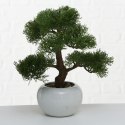 Drzewko bonsai w doniczce iglaste kolor zielony, tworzywo sztuczne, wysokość 33 cm