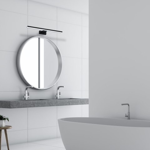 Kinkiet nad lustro SHINE czarny 60 LED