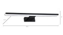 Kinkiet nad lustro SHINE czarny 60 LED
