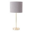 Lampa stołowa Lorie szaraElegancka lampa na metalowej nóżce z szarym abażurem, o wymiarach 18x40 cm