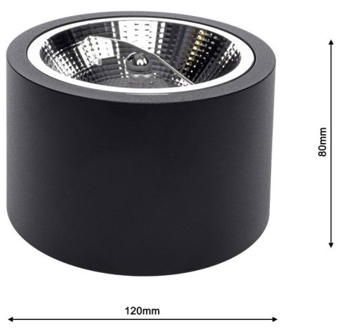 Oprawa natynkowa Redondo Czarny GU10