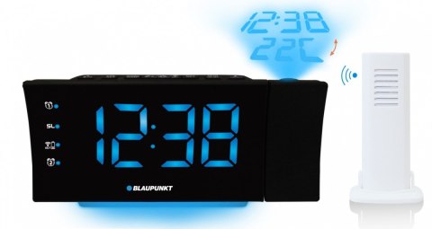 Radiobudzik z projektorem i ładowaniem USB CRP81USB